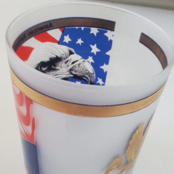American Airlines Frosted Cocktail Glass Logo - Picture 6 of 15